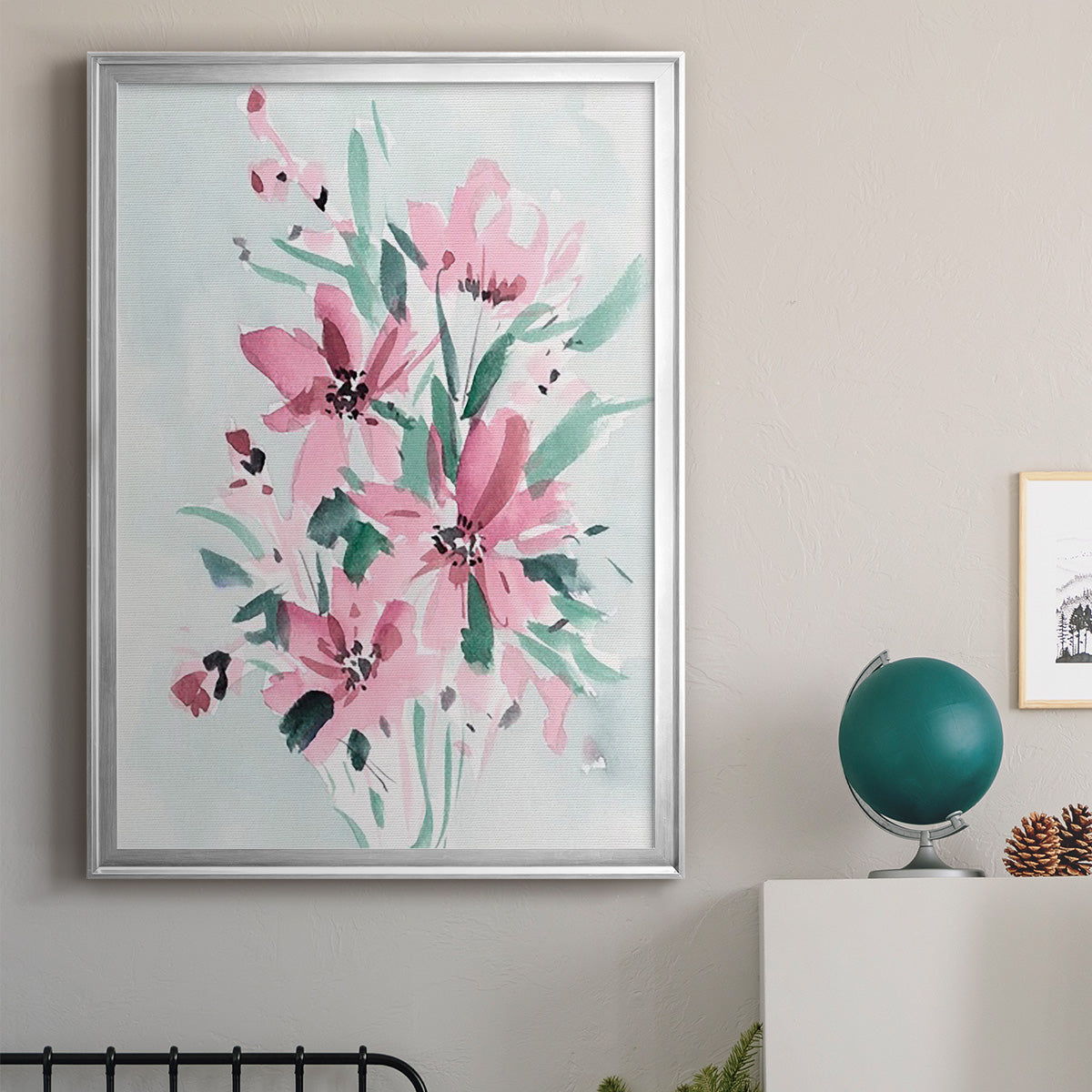 Posy Blooms I - Modern Framed Canvas Print