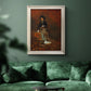 Realist autumn portrait scene by Winslow Homer in an ornate champagne frame displayed in a dark-toned interior setting.