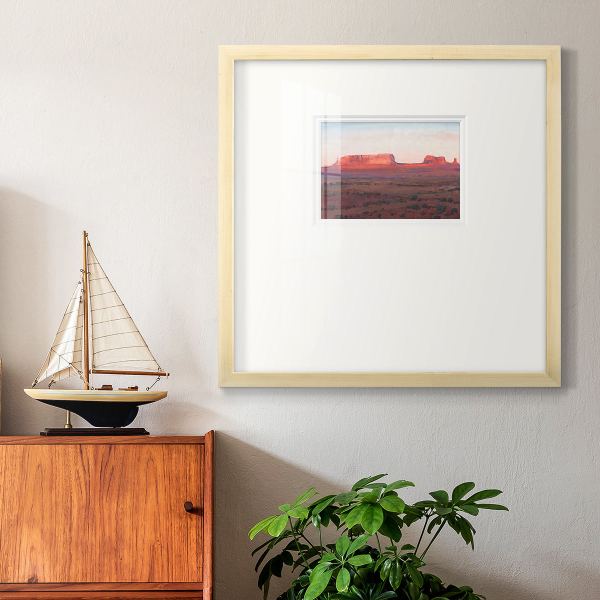 Red Rocks at Dusk I Premium Framed Print Double Matboard