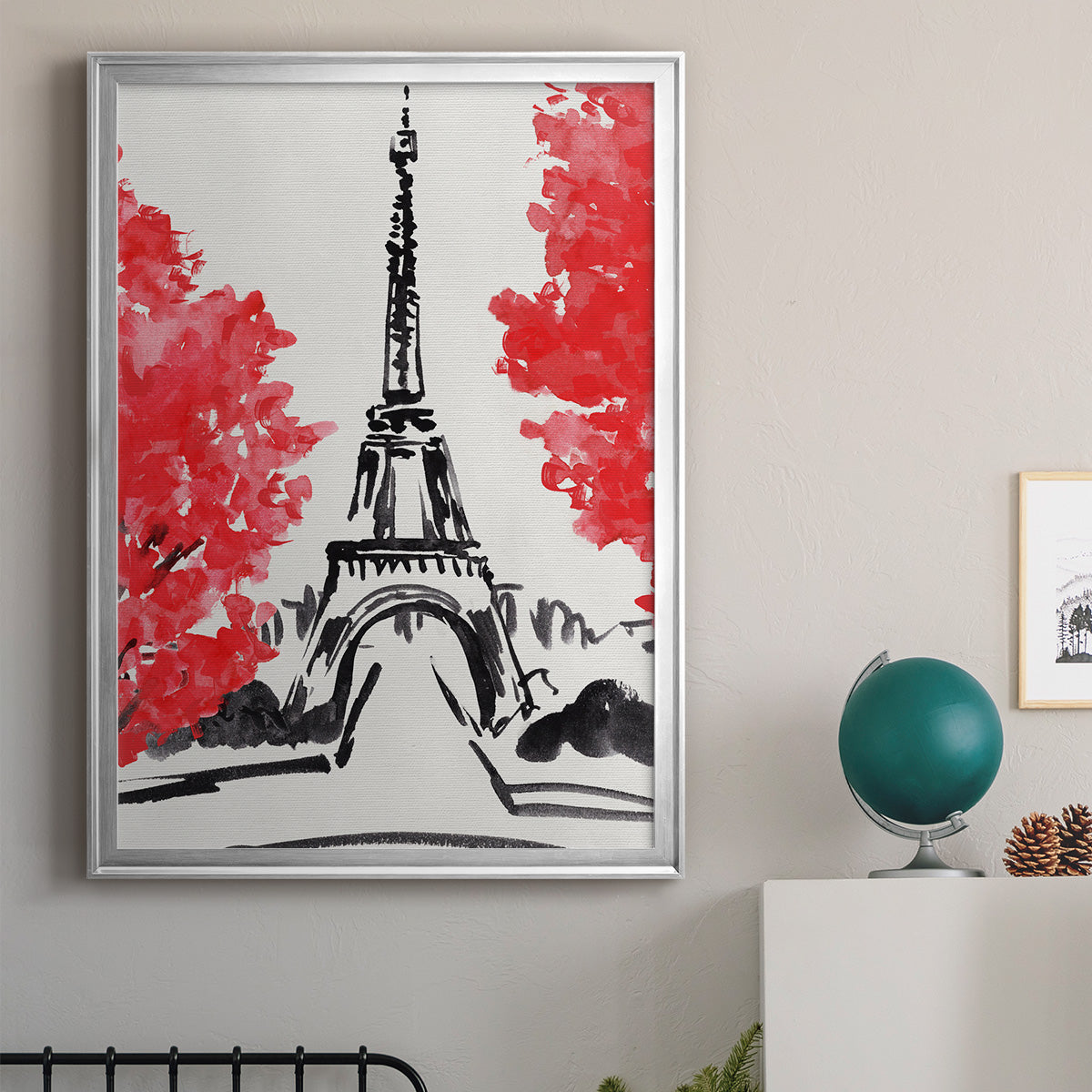 Day in Paris I - Modern Framed Canvas Print