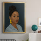 Figure in Yellow Earring - Modern Framed Canvas Print