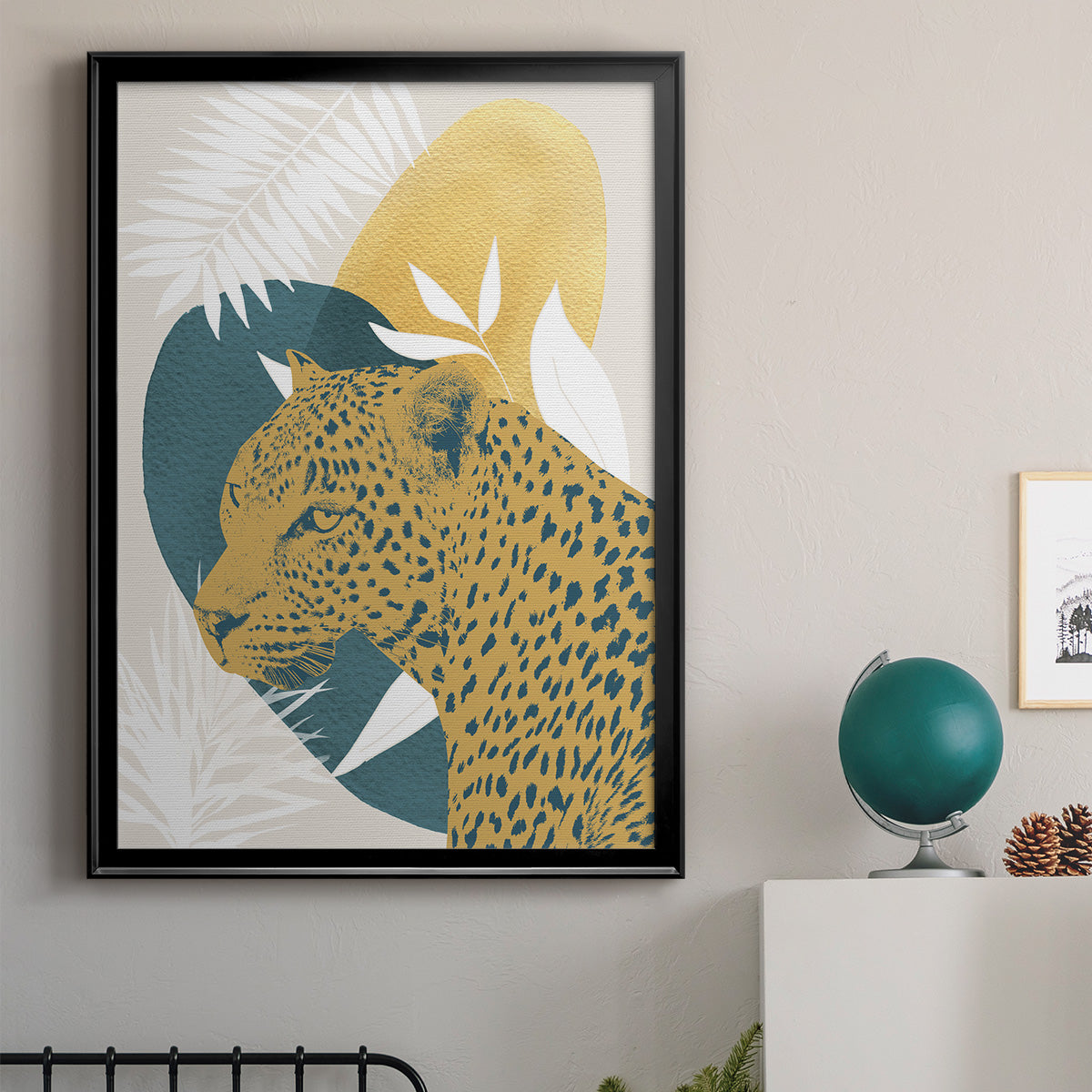 Jungle Cat II - Modern Framed Canvas Print