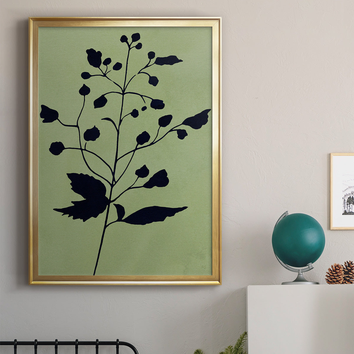 Earthly Botanical II - Modern Framed Canvas Print