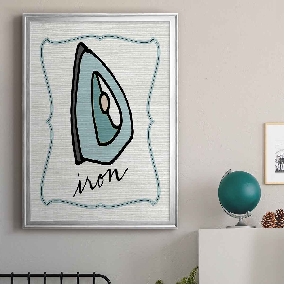 Iron - Modern Framed Canvas Print