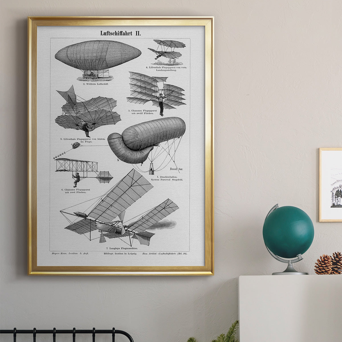 Industrial Flight - Modern Framed Canvas Print