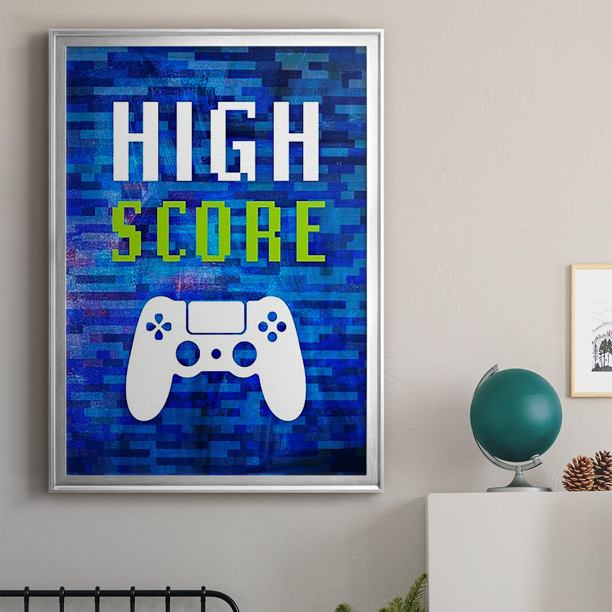 It's Game On I - Modern Framed Canvas Print