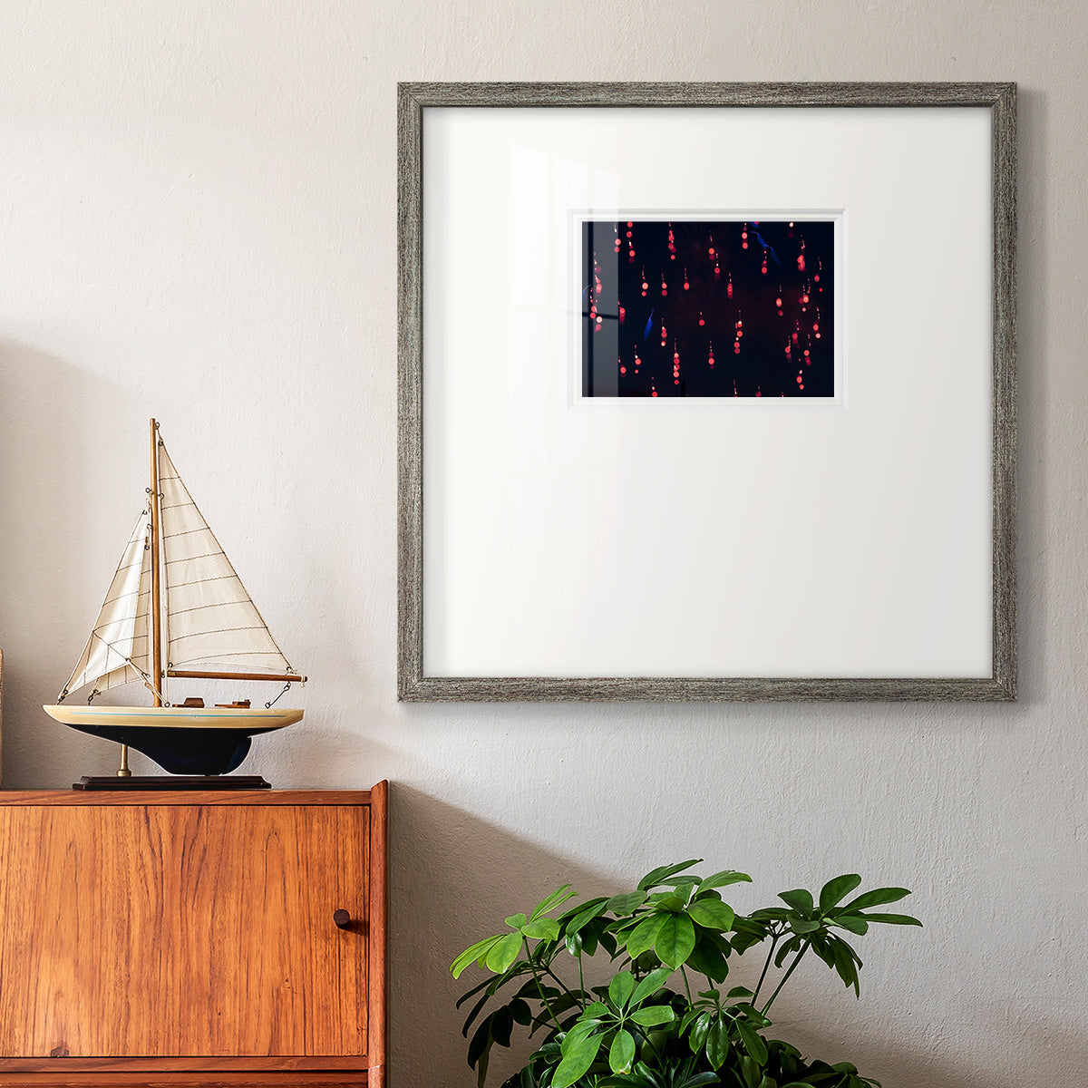 Crimson Constellation- Premium Framed Print Double Matboard