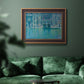 Impressionist Venetian palace waterfront scene by Claude Monet in an ornate bronzed mahogany wood frame displayed in a dark-toned interior setting.
