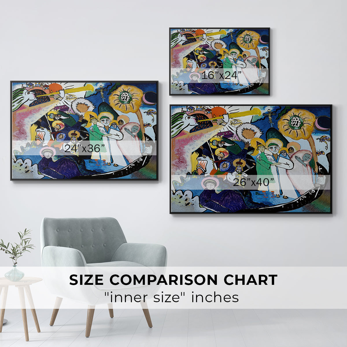 All Saints Day I, 1911 - Floater Framed Canvas Print