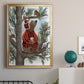 Lumberjack Bear Pine Tree Coffee Break - Modern Framed Canvas Print