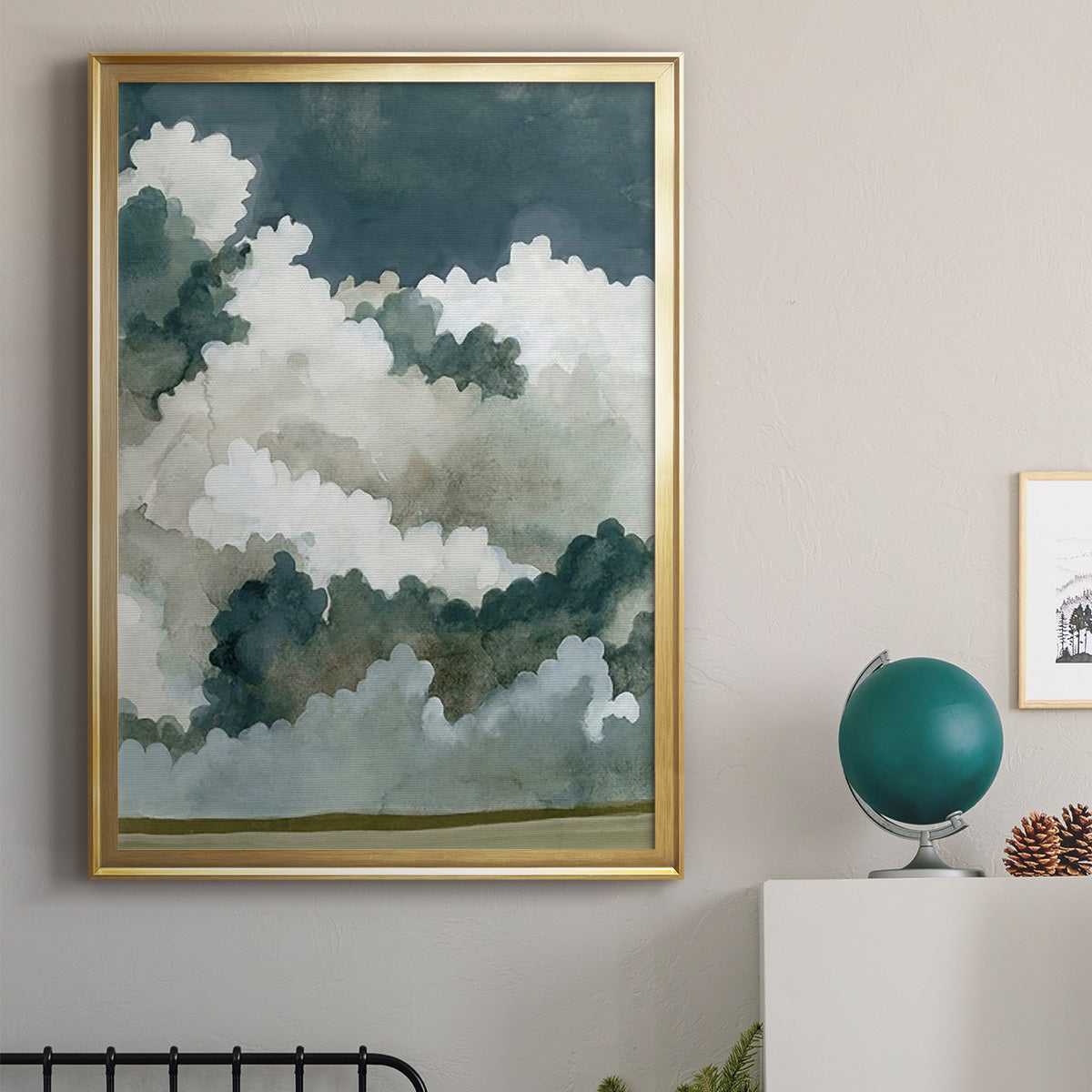 Vast Neutral Sky - Modern Framed Canvas Print