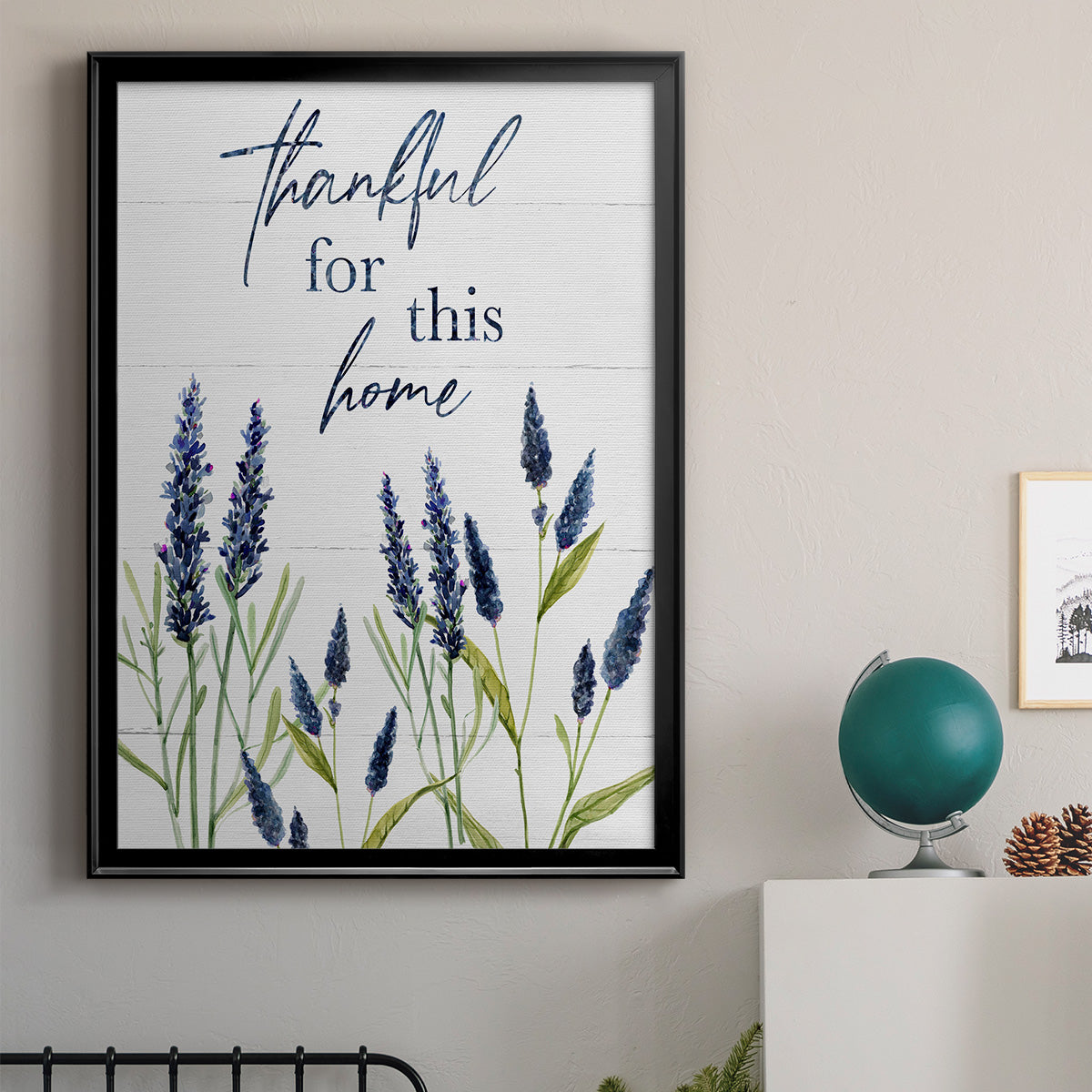 Thankful for this Home - Modern Framed Canvas Print