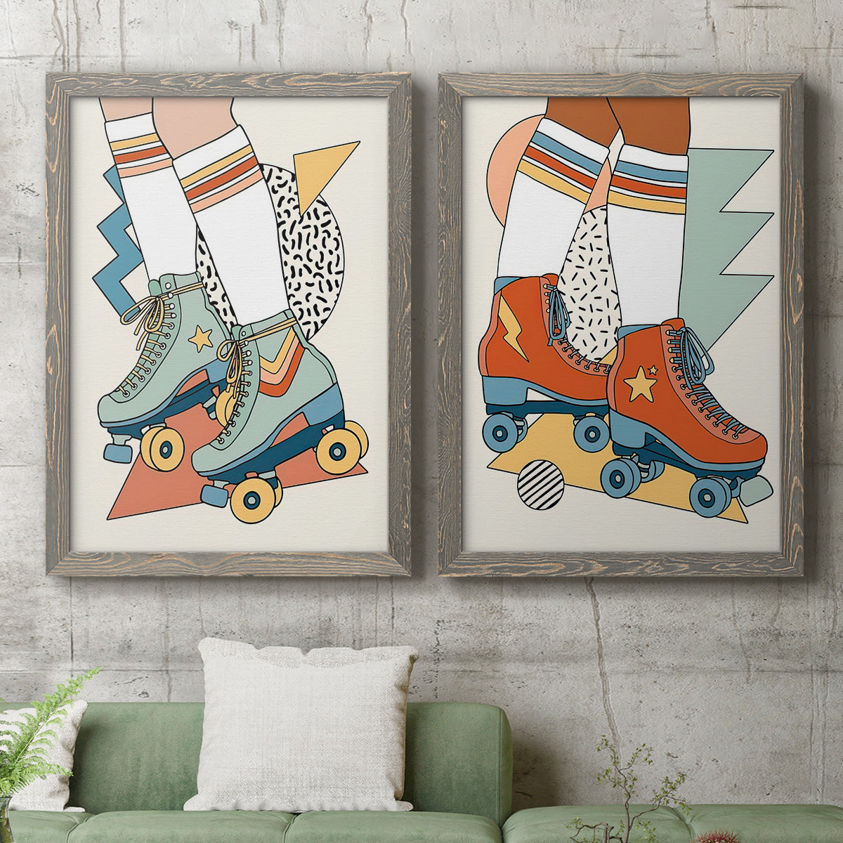 Let it Roll I - Premium Framed Canvas 2 Piece Set - Ready to Hang