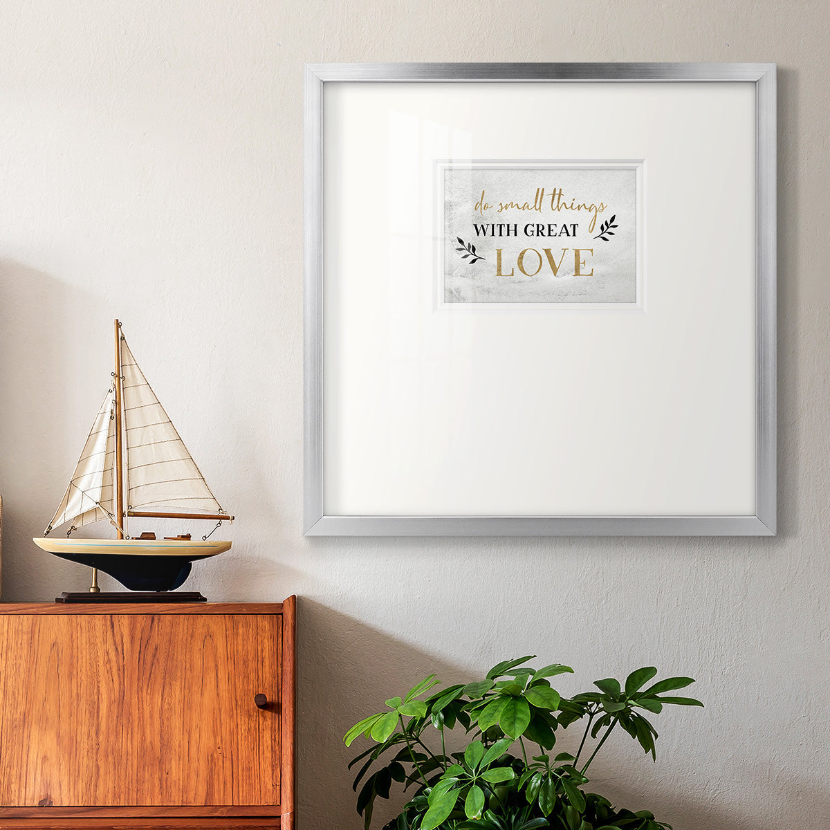 Small Things Gold Premium Framed Print Double Matboard