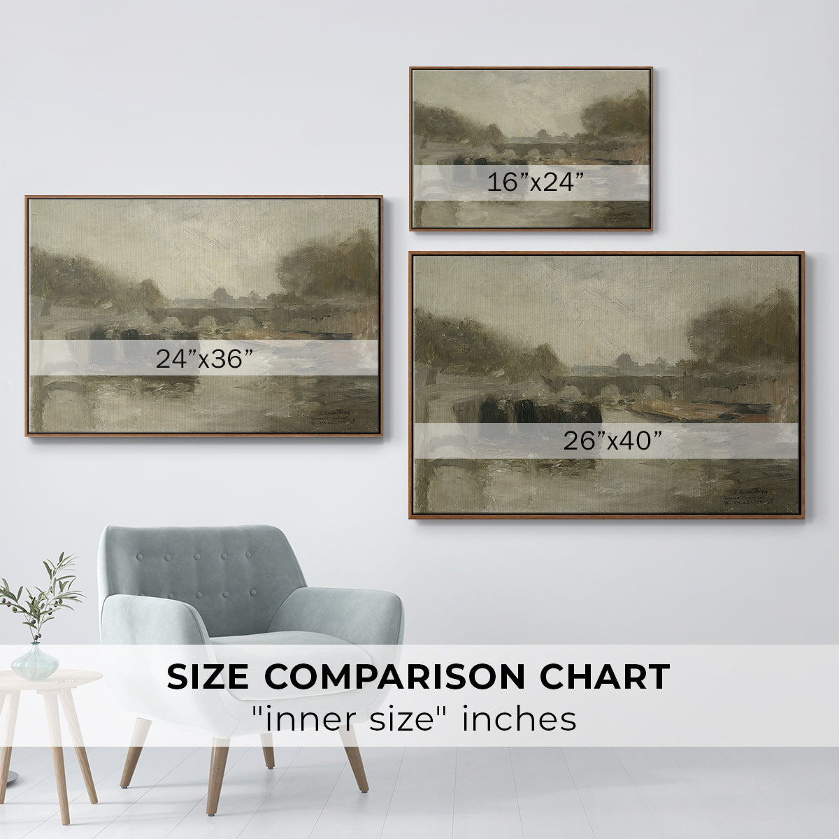 The Bridge (Le pont), 1895 - Floater Framed Canvas Print