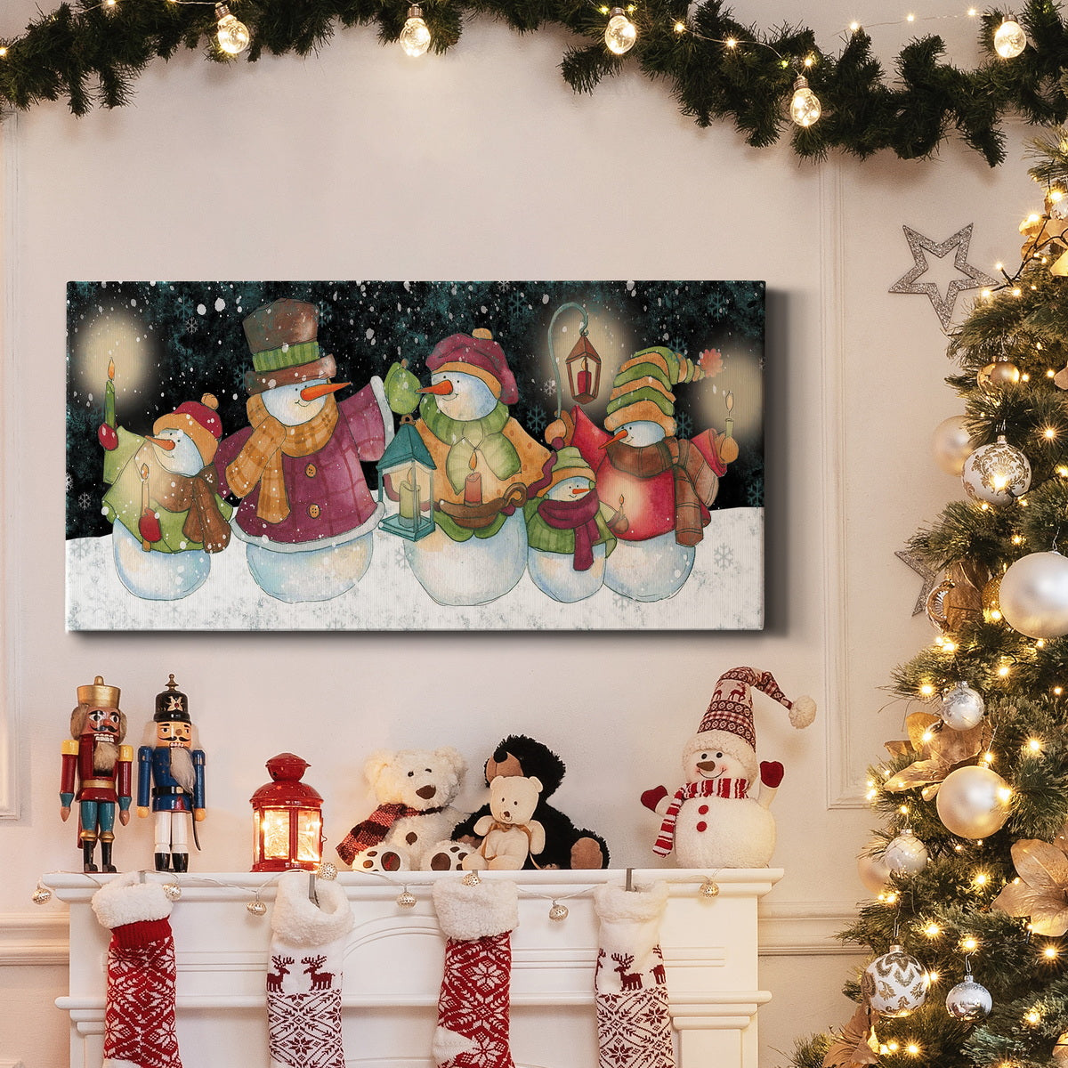 Christmas Lineup Premium Gallery Wrapped Canvas - Ready to Hang