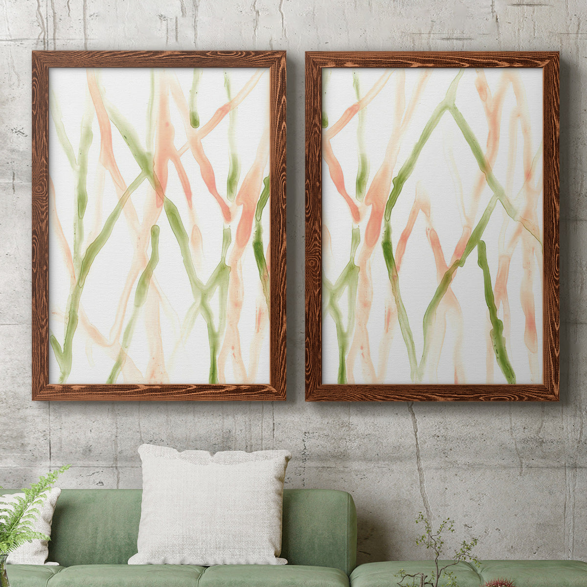 Runnel XIII - Premium Framed Canvas 2 Piece Set - Ready to Hang