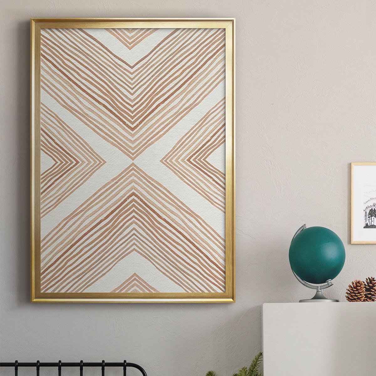 Diametric Clementine II - Modern Framed Canvas Print