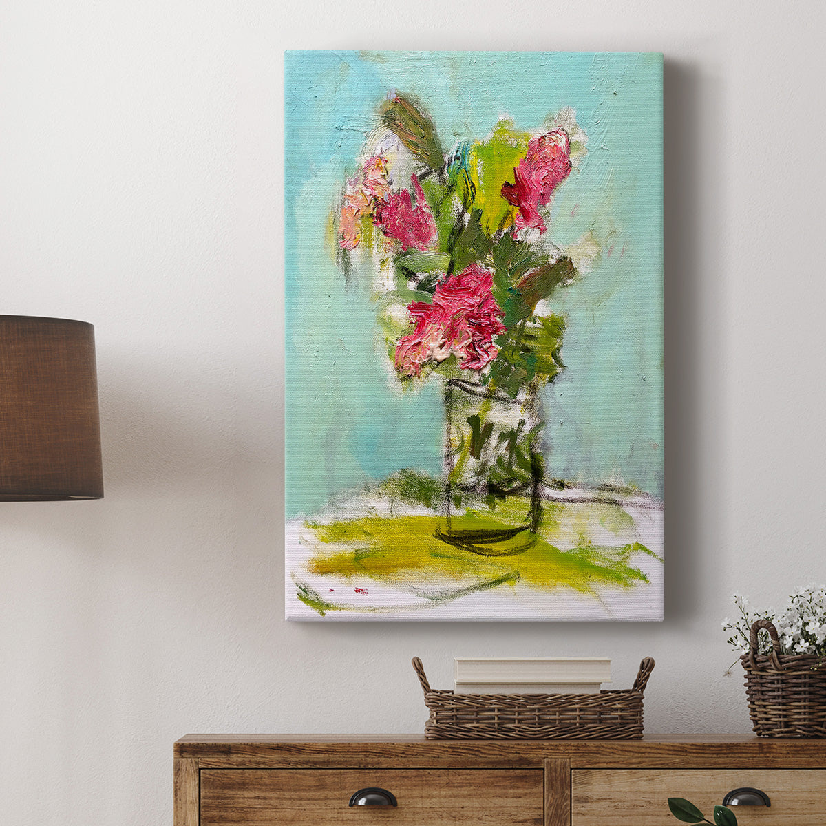 Turquoise Lilly Premium Gallery Wrapped Canvas - Ready to Hang