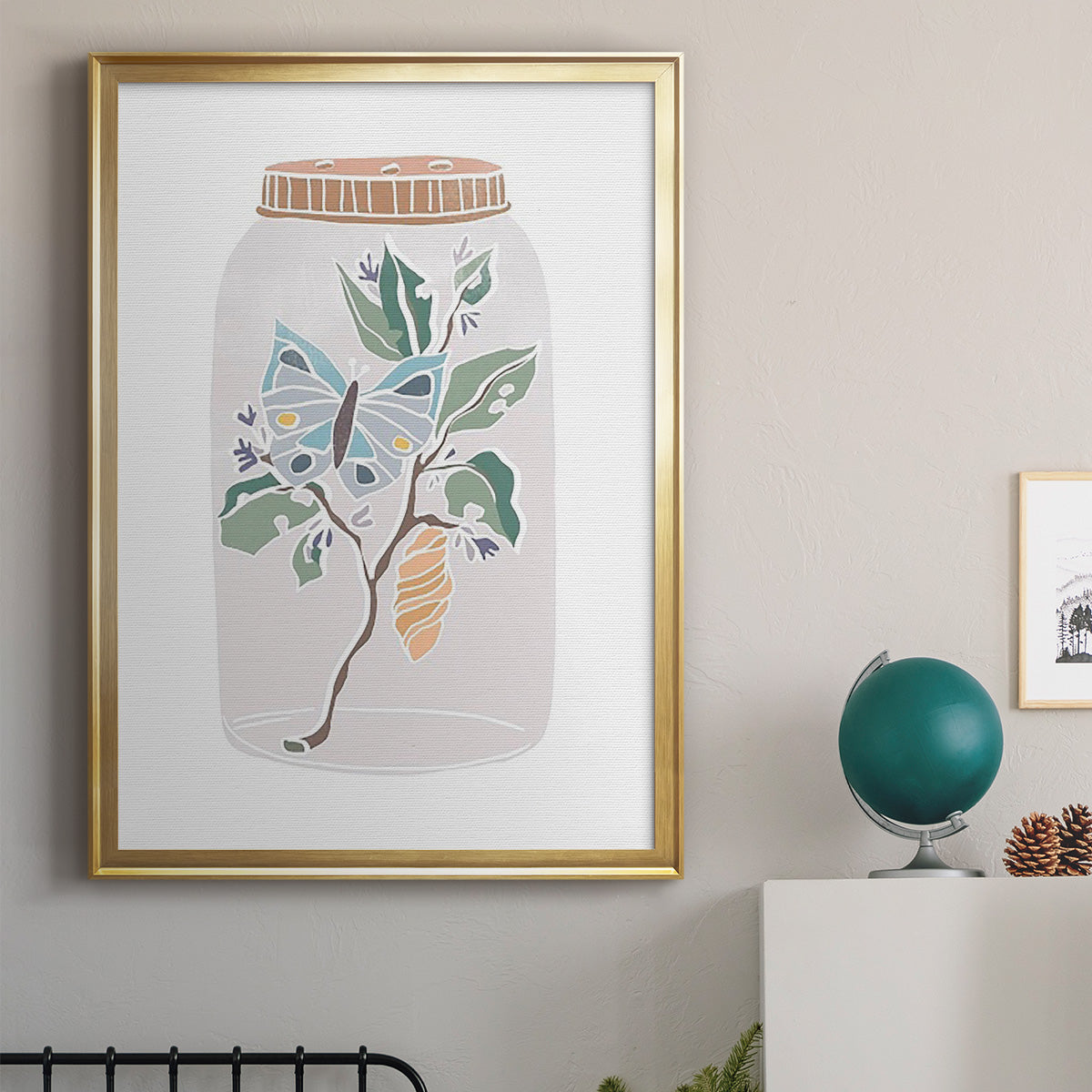 Nature Jar II - Modern Framed Canvas Print