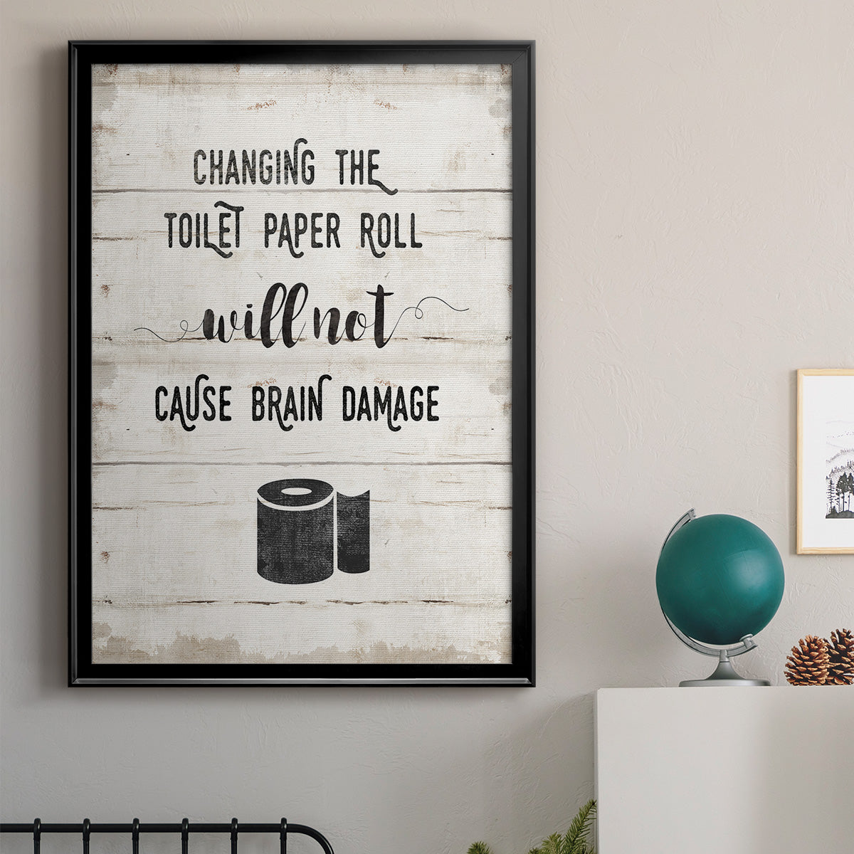 Changing the Roll - Modern Framed Canvas Print