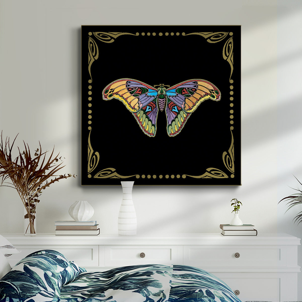 Cloisonne Butterfly - Canvas Art Print