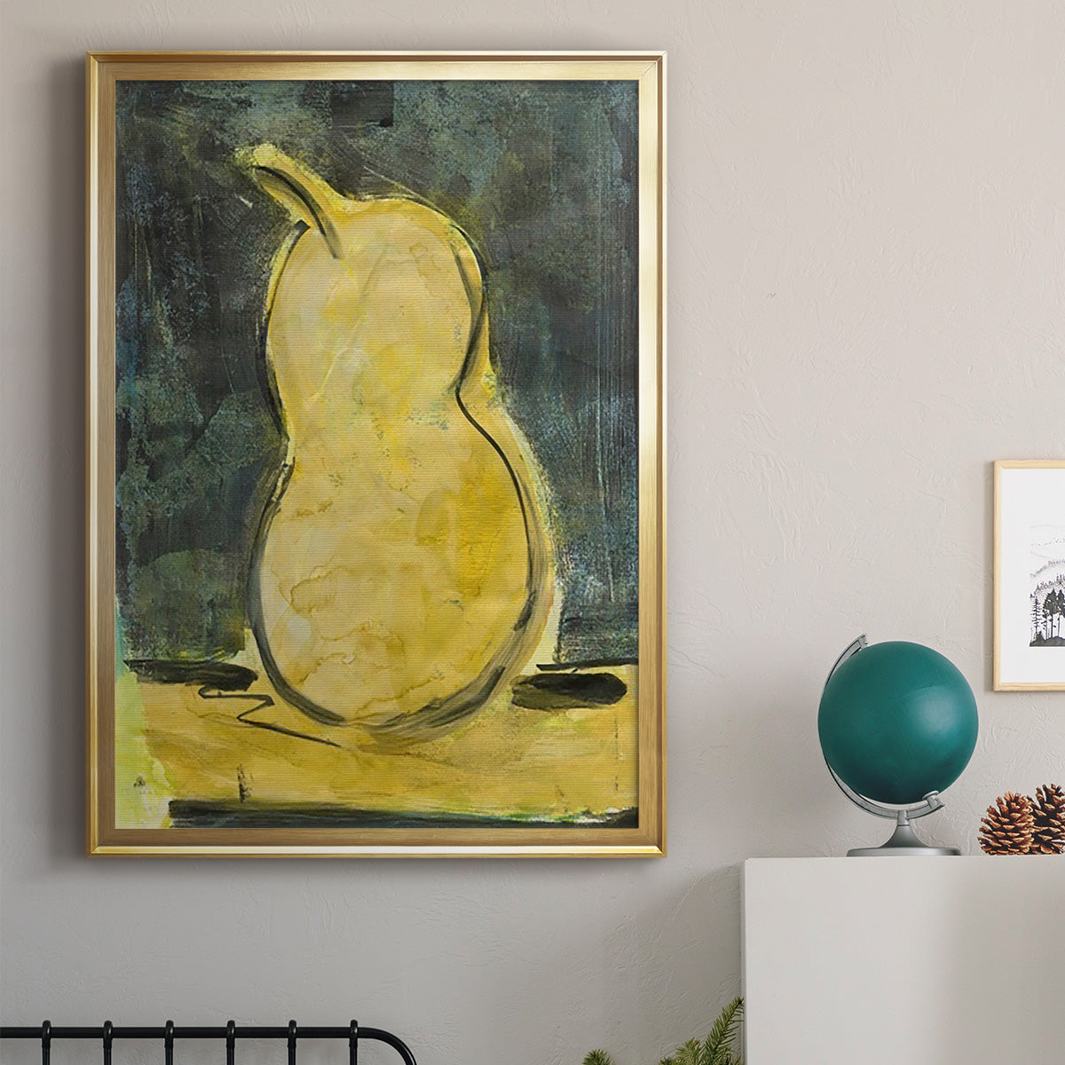 Urban Pear I - Modern Framed Canvas Print