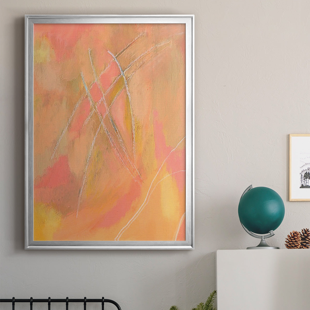 Peach Bliss IV - Modern Framed Canvas Print