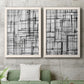 Line Meditation I - Premium Framed Canvas 2 Piece Set - Ready to Hang