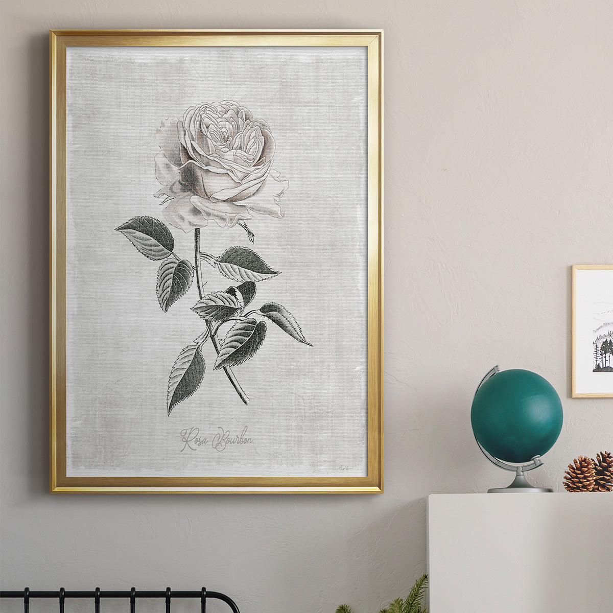 Vintage Botanical I - Modern Framed Canvas Print
