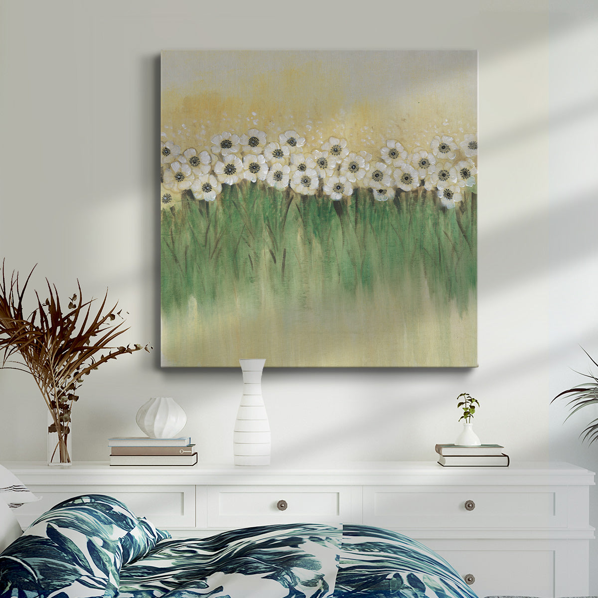 Rows of Flowers I - Canvas Art Print