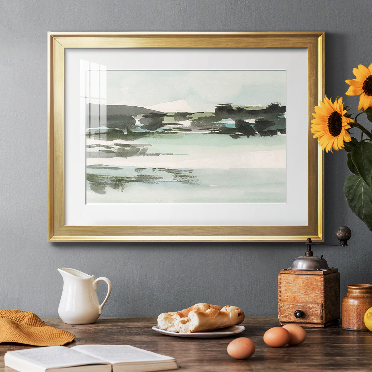 Turquoise Marsh II - Modern Framed Art Print
