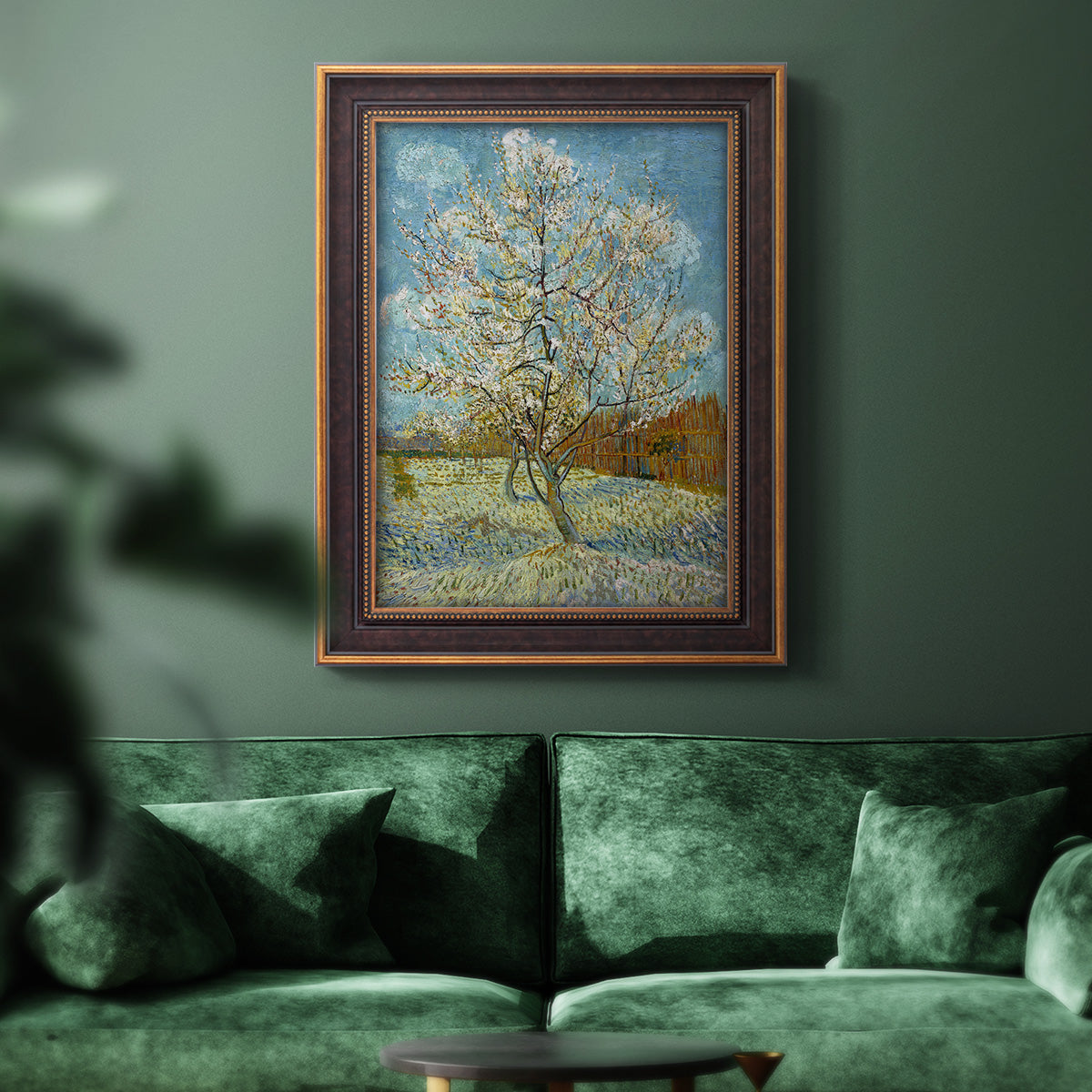  The Pink Peach Tree - Ornate Framed Canvas Print