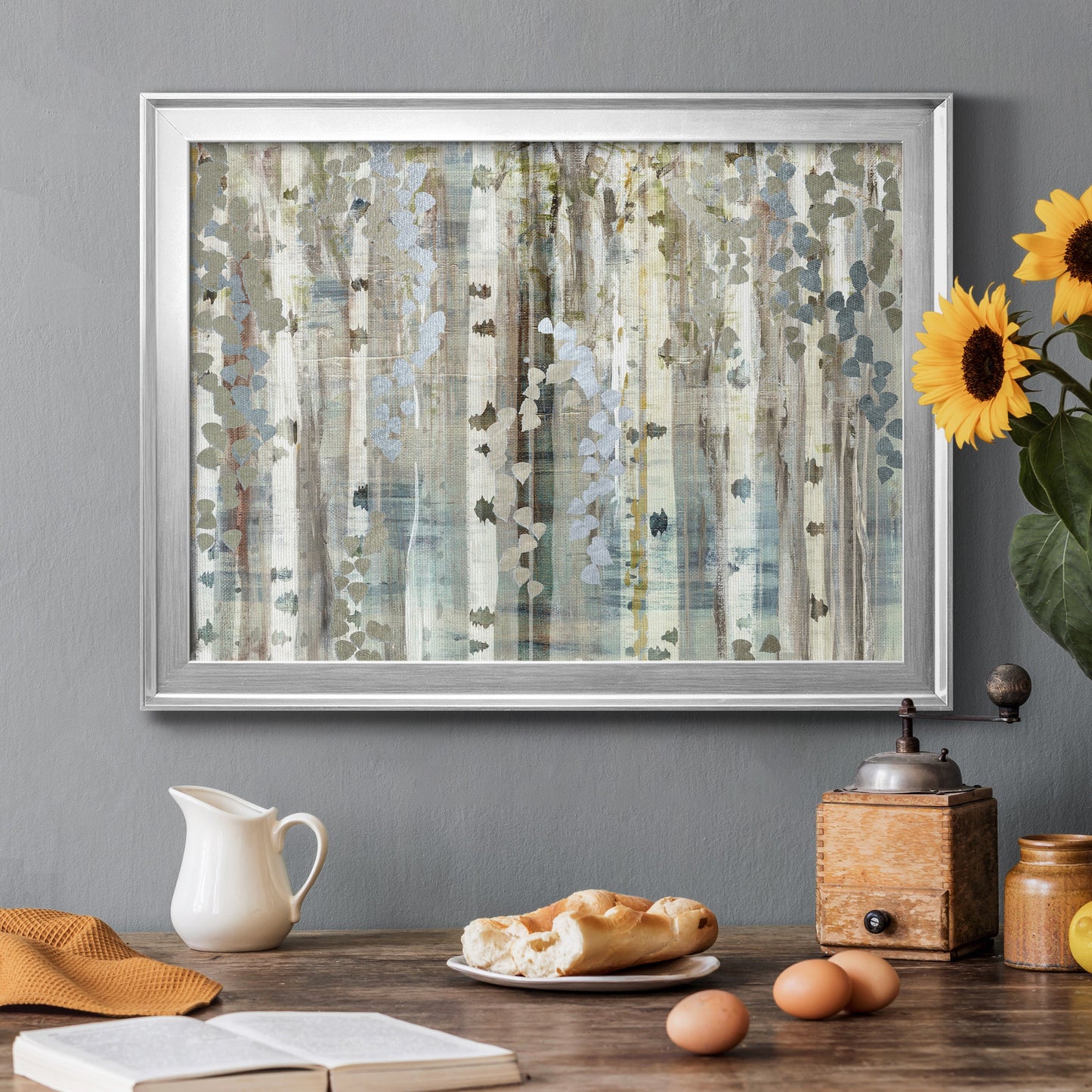 Birch Wood Meadow Premium Classic Framed Canvas - Ready to Hang