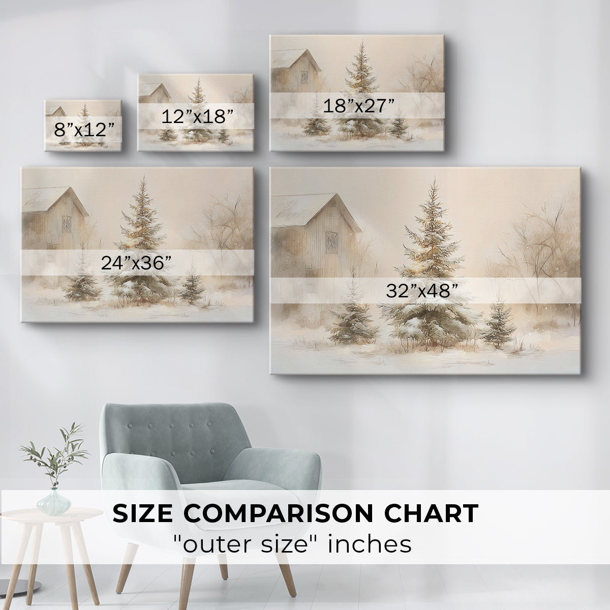 Midwinter of Tinsel-Gold Blessing - Canvas Art Print