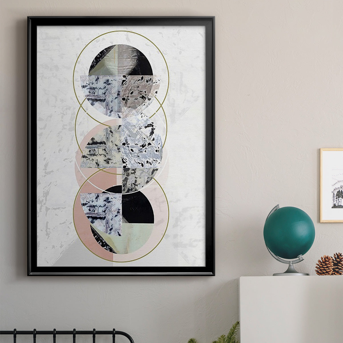 Inner Circles II - Modern Framed Canvas Print