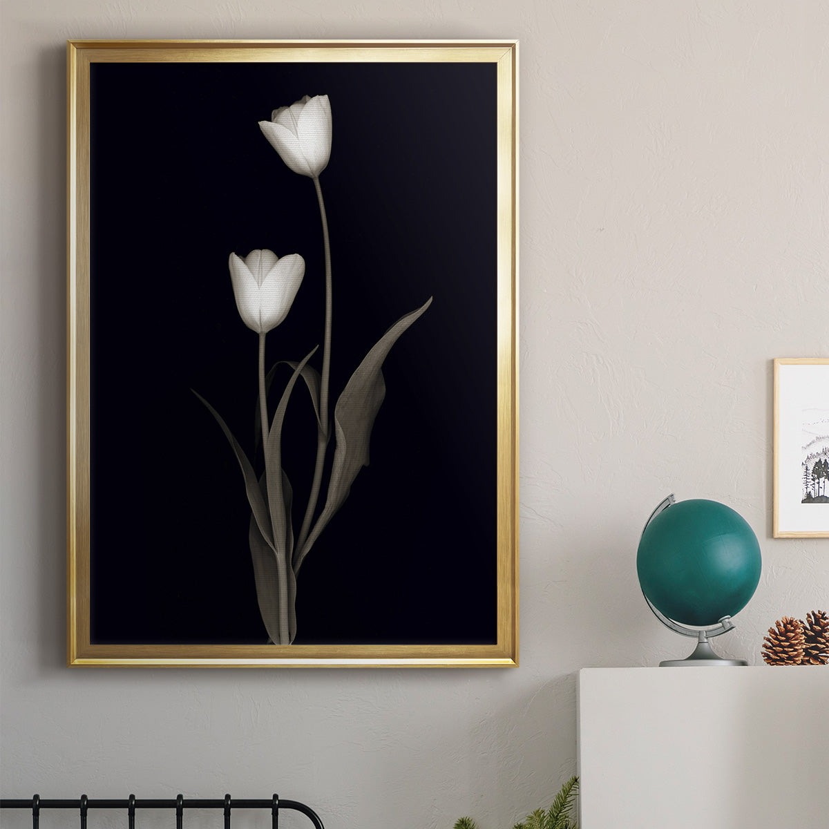 Tulip Pose II - Modern Framed Canvas Print