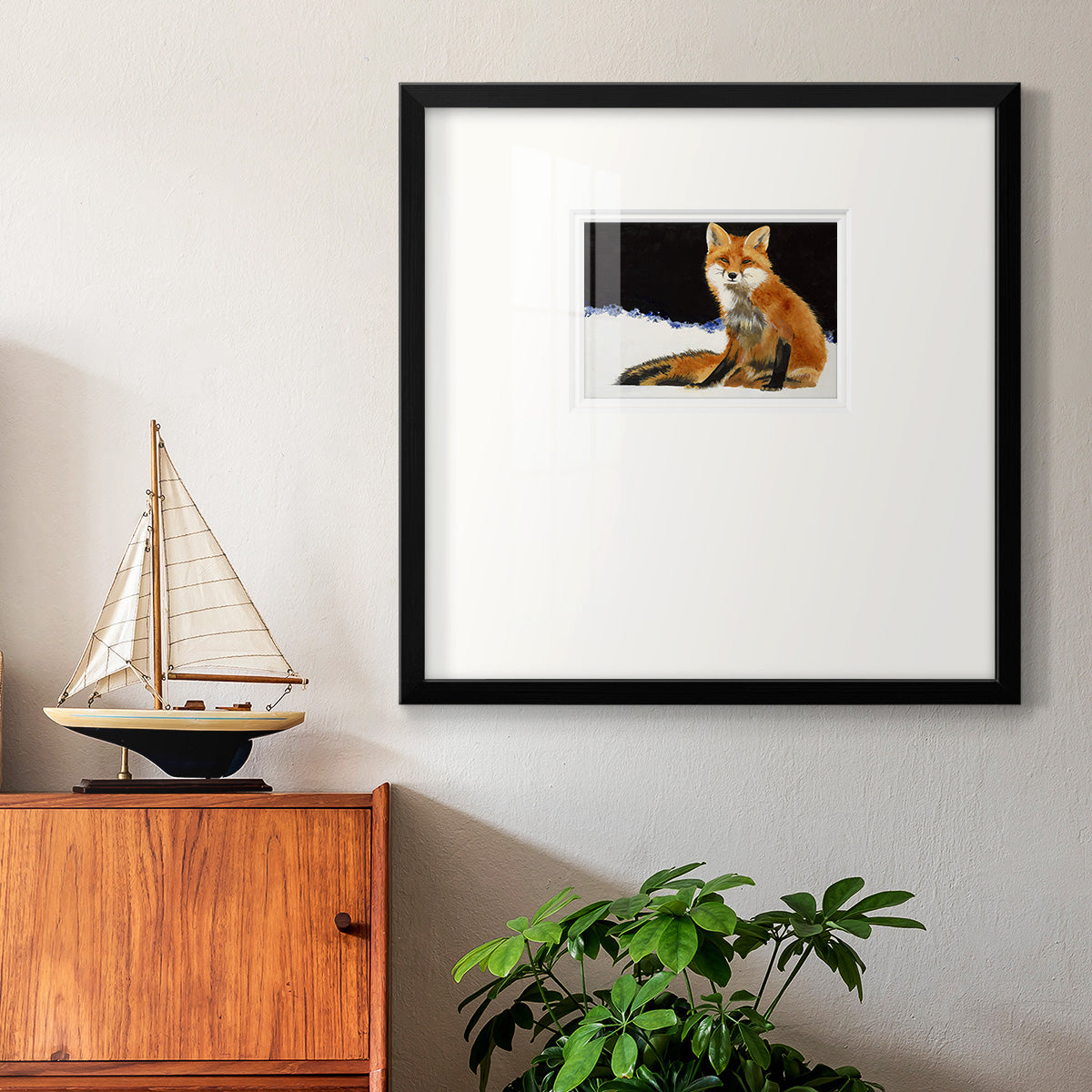 Fox Premium Framed Print Double Matboard