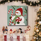 Peppermint Snowman II-Premium Gallery Wrapped Canvas - Ready to Hang