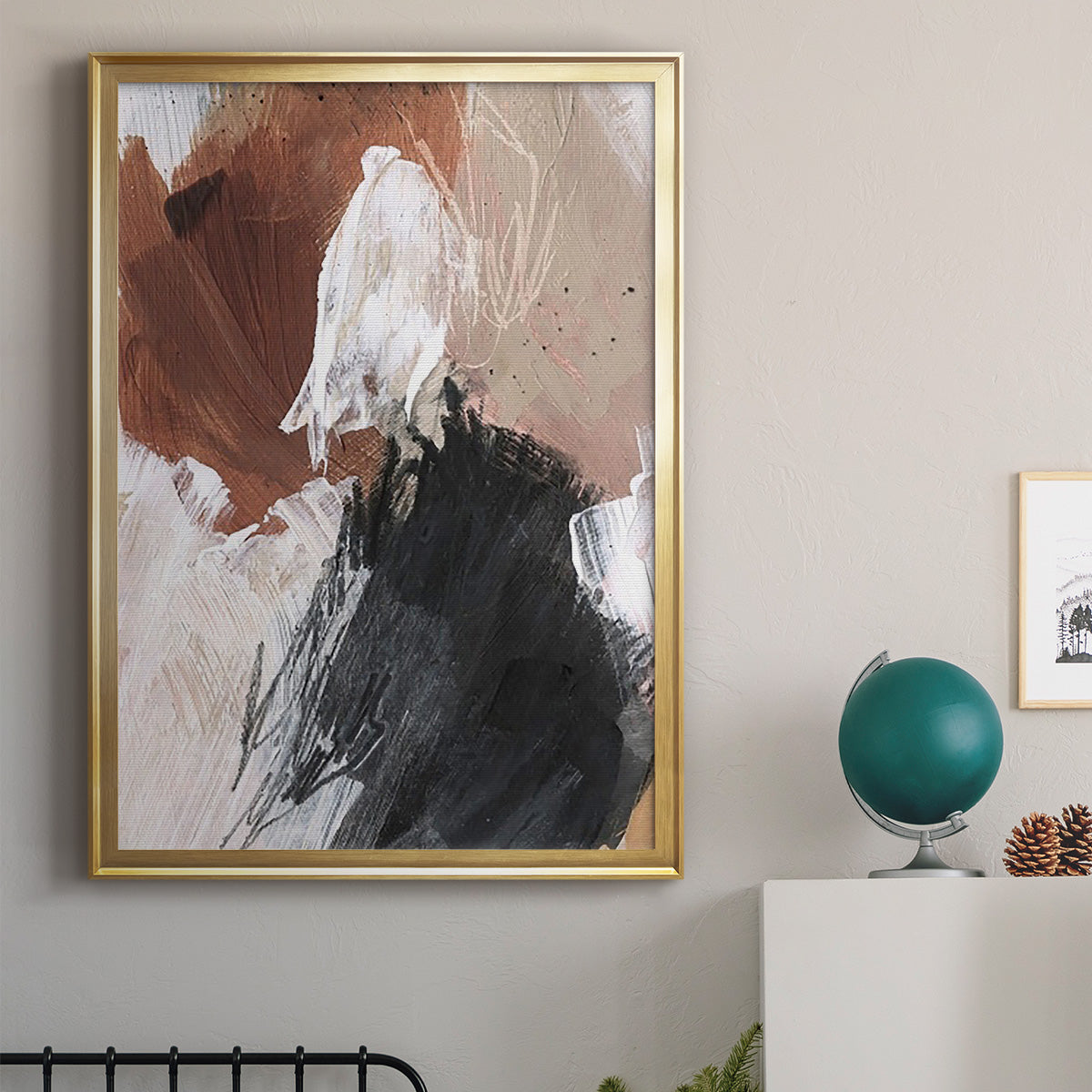 Unbleached Neutrals II - Modern Framed Canvas Print