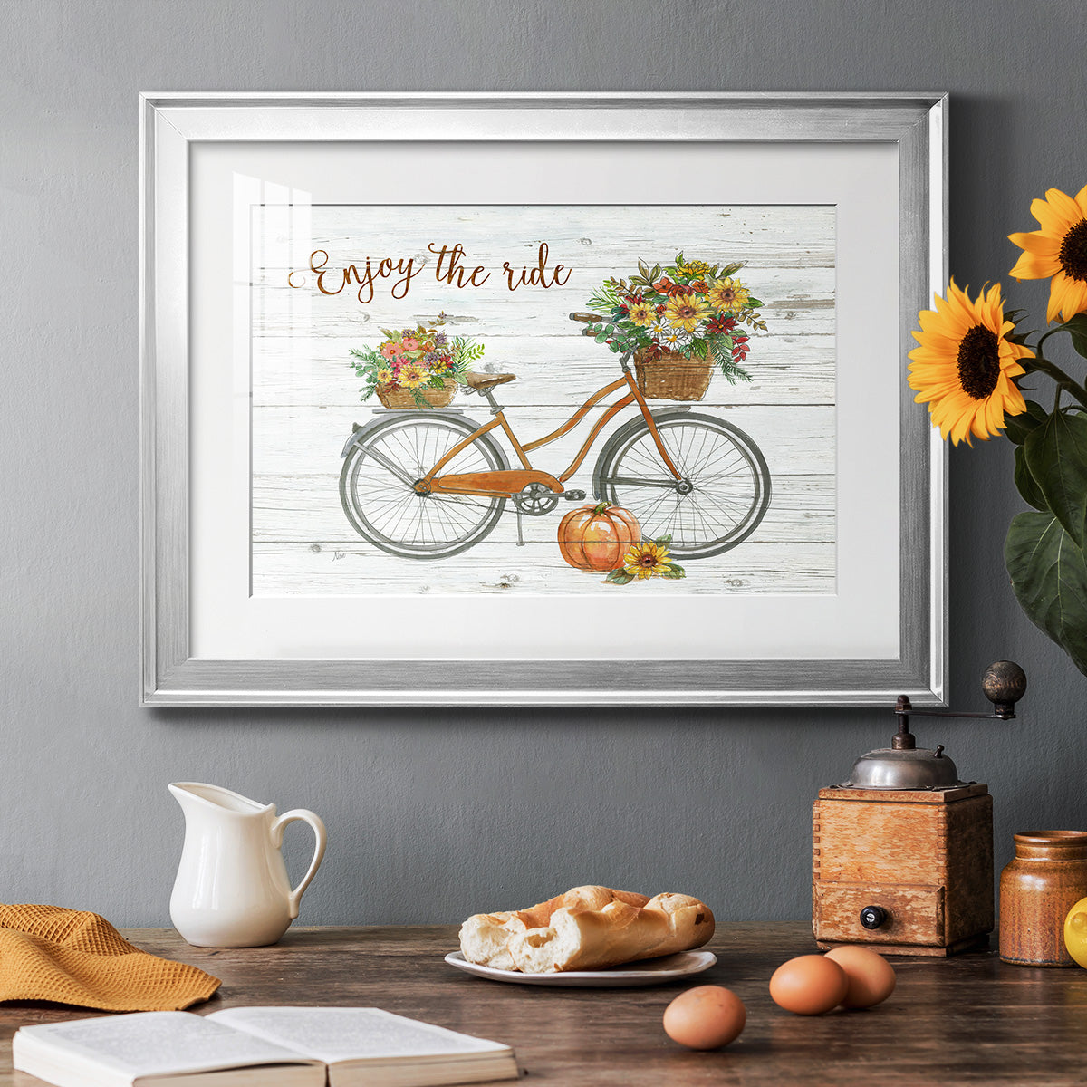 Harvest Bike - Modern Framed Art Print