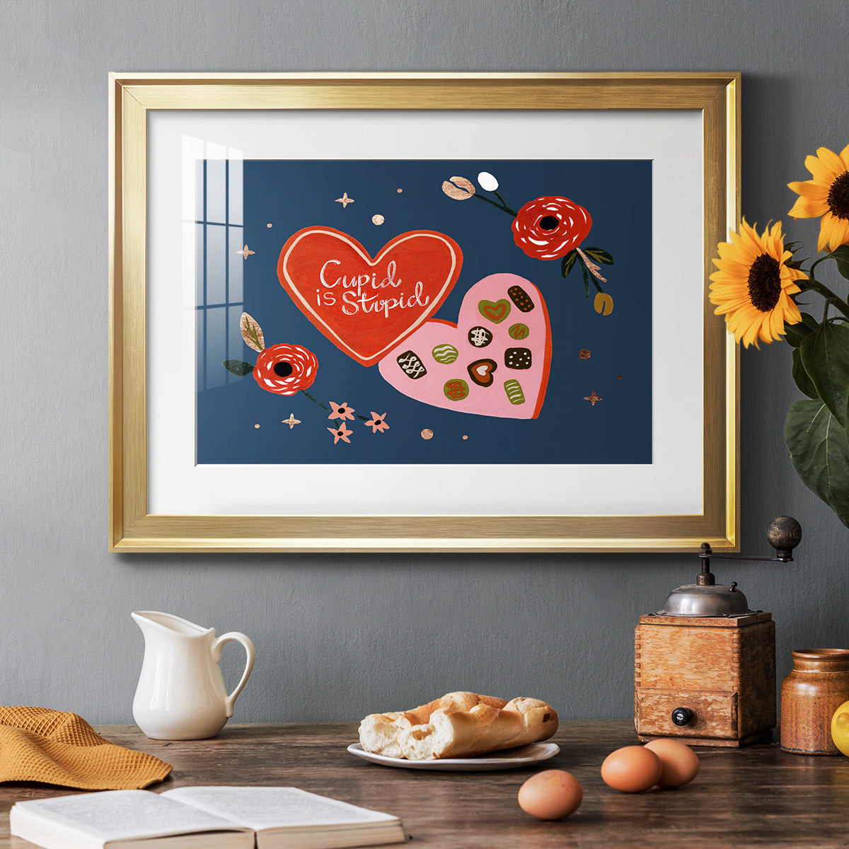 Happy Galentine II Premium Framed Print - Ready to Hang