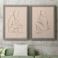 Sketched Pose I - Premium Framed Canvas 2 Piece Set - Ready to Hang