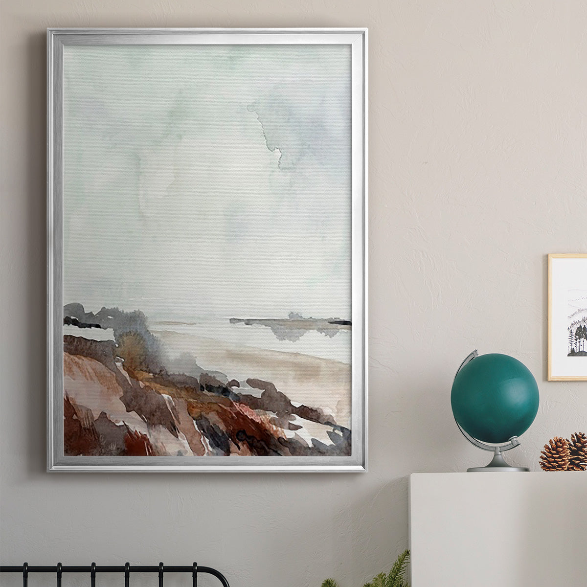 Coastal Inlet Study II - Modern Framed Canvas Print