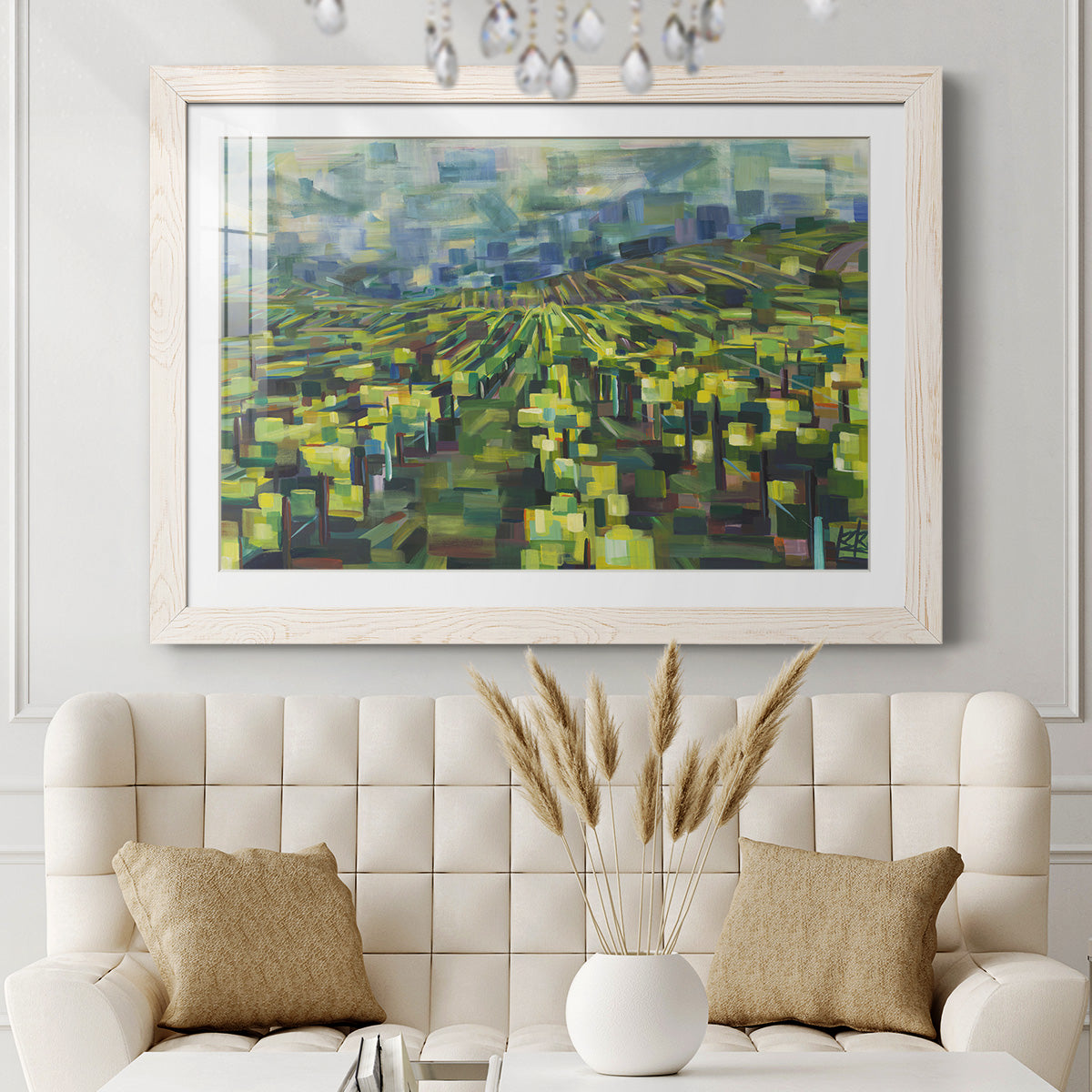 Yellow Grapevines Forever - Barnwood Framed Art Print