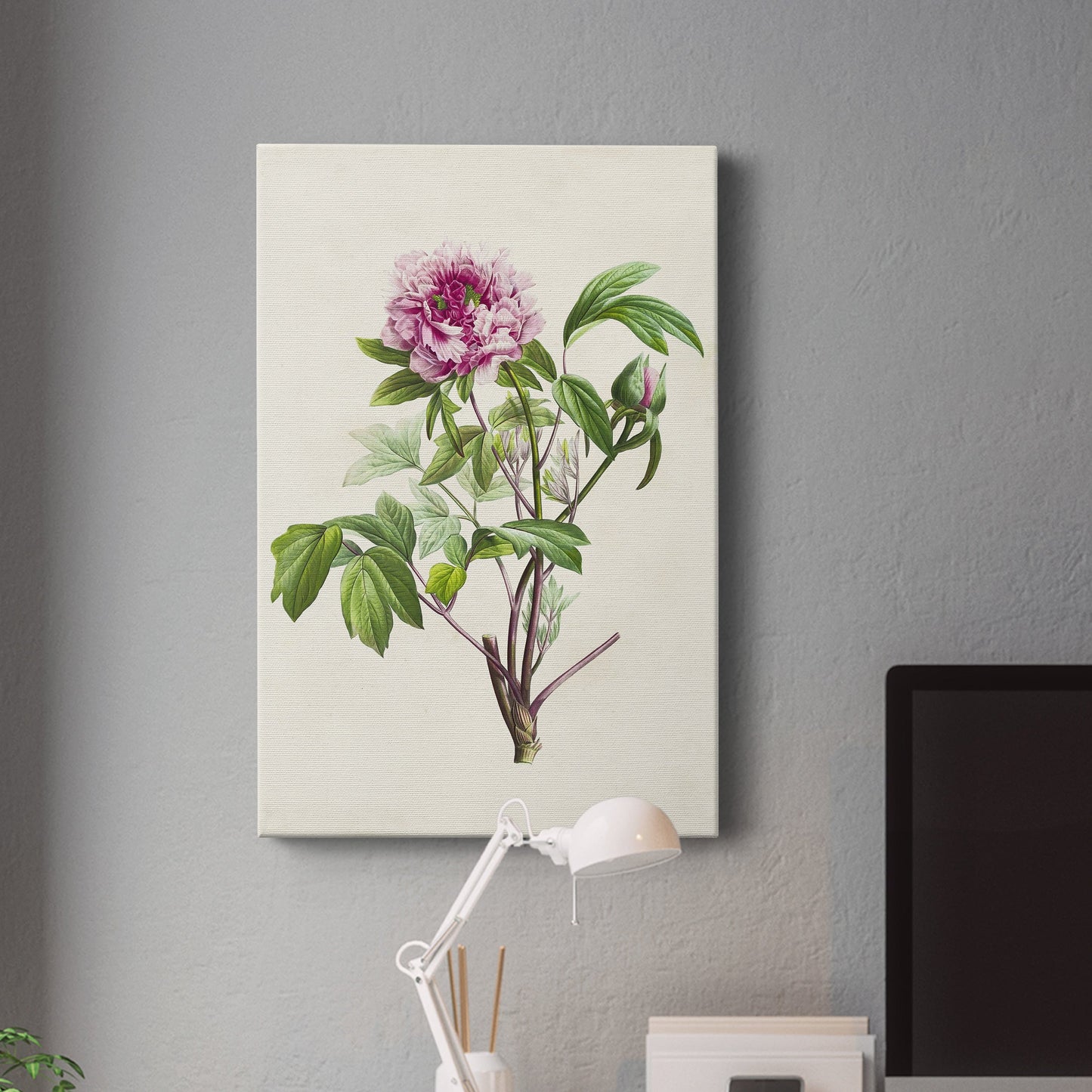 Pretty Pink Botanicals V Premium Gallery Wrapped Canvas - Ready to Hang