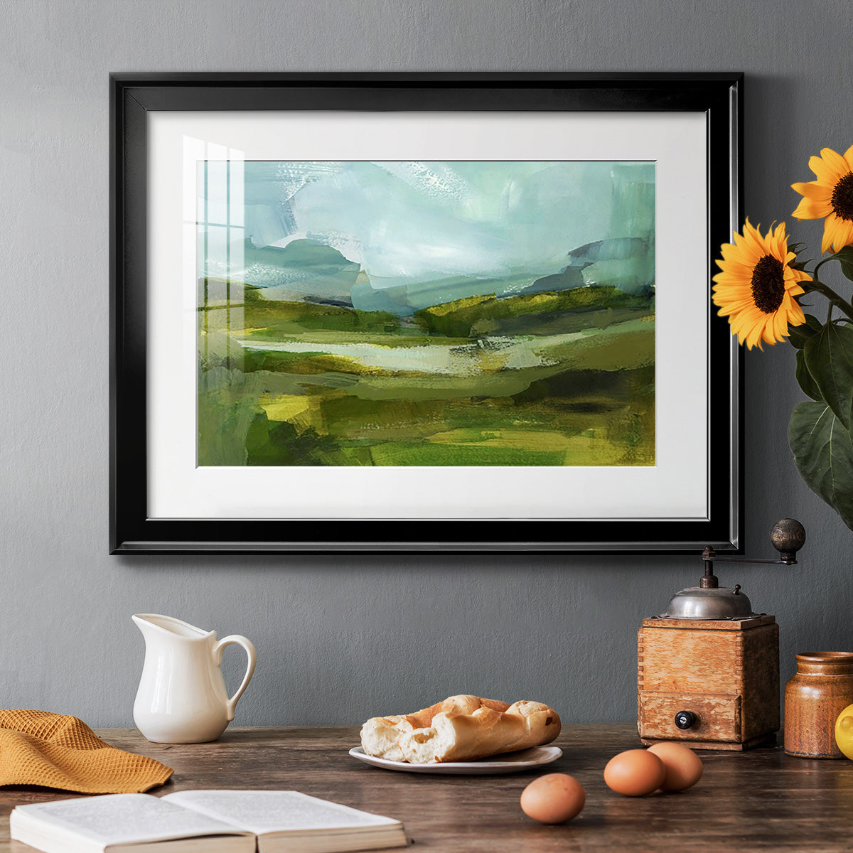 Emerald View III Premium Framed Print - Ready to Hang