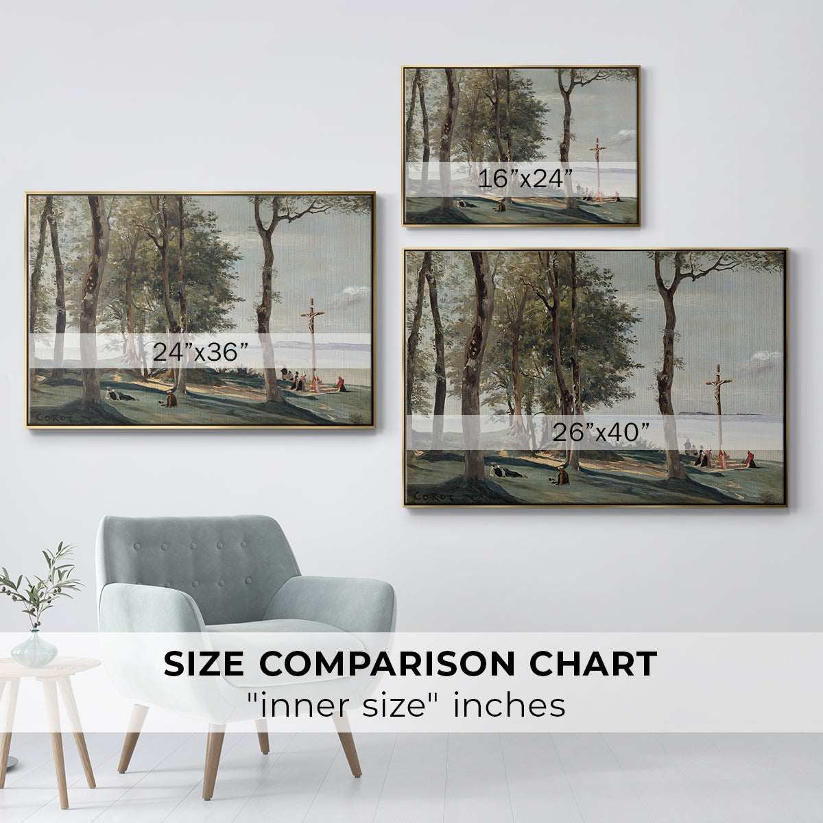 A Calvary on the Cote de Grace, c. 1829 - Floater Framed Canvas Print