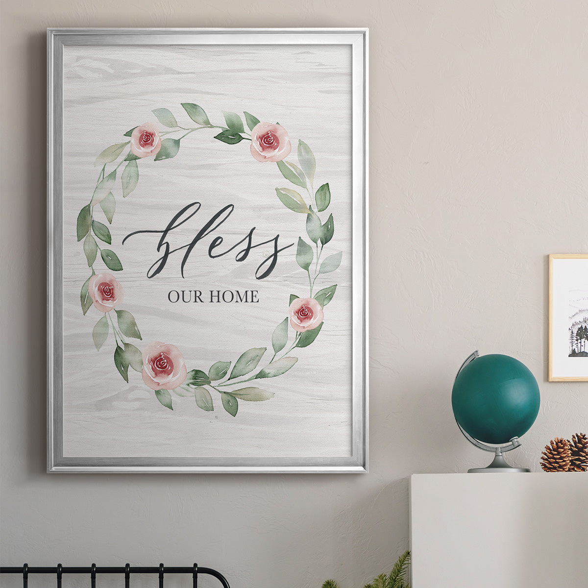 Bless Our Home - Modern Framed Canvas Print