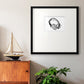 Headphones Sketch Premium Framed Print Double Matboard